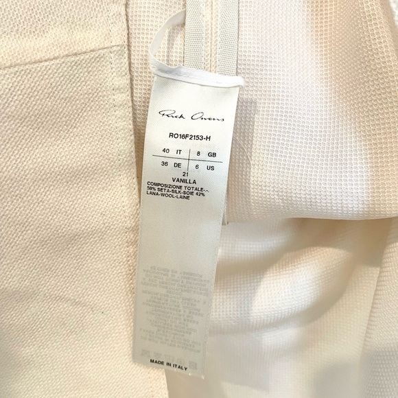 Rick Owens Cowl Neck Sleeveless Tunic Mastodon Collection Cream/ Vanilla It40 - Picture 3 of 6